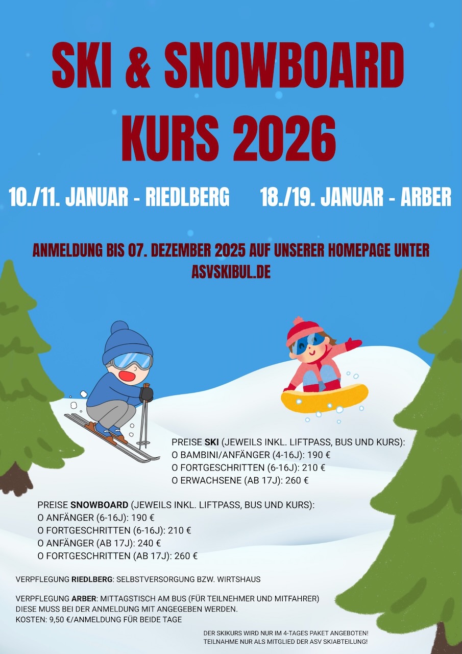 Flyer der Skikurse